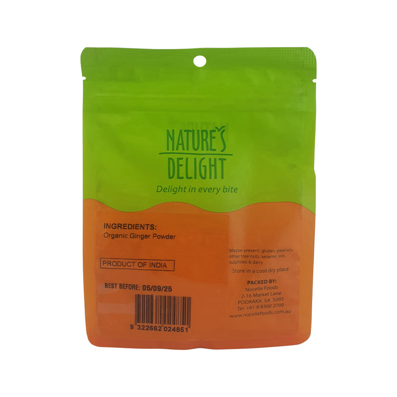 Natures Delight Organic Ginger Powder 100g