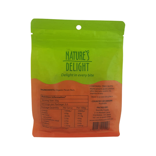 Natures Delight Organic Pecan Nuts 175g