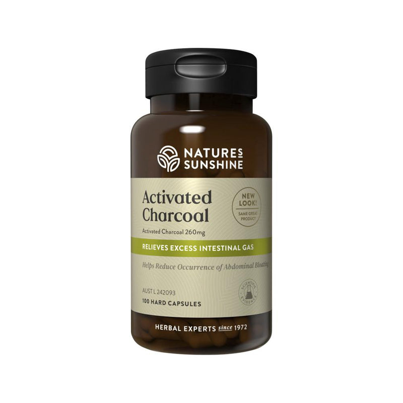 Natures Sunshine Activated Charcoal 260mg 100c