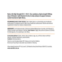 NutraLife High Strength Vit C + Vit D + Zinc 120t