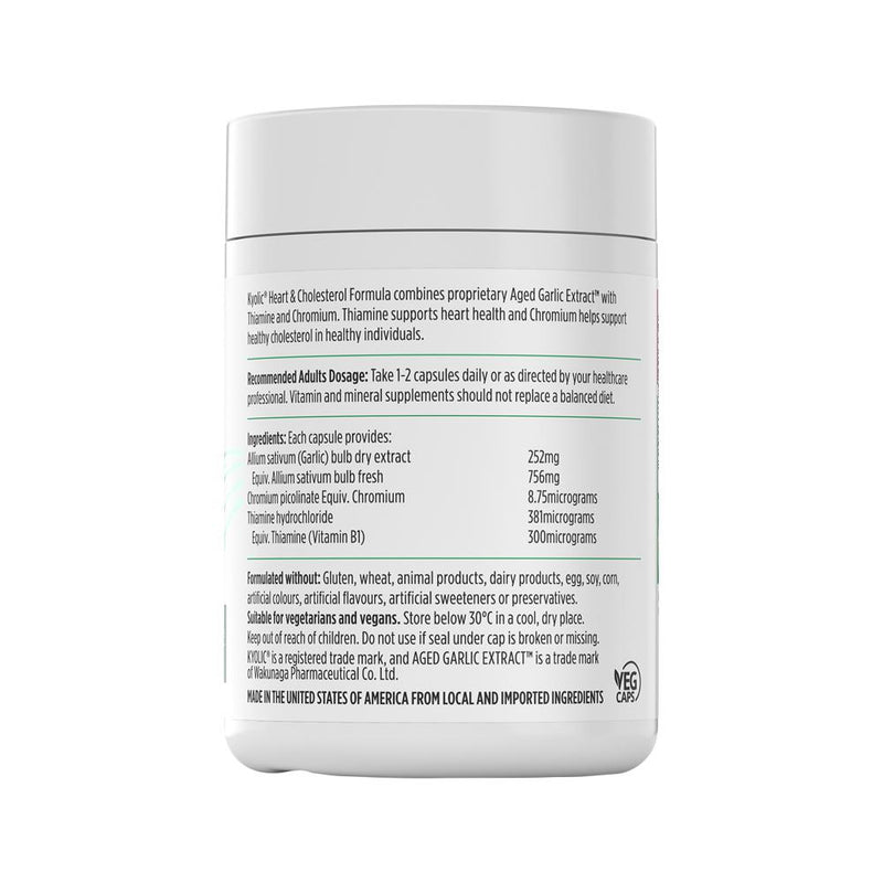 NutraLife Kyolic (Aged Garlic Extract) Heart & Cholesterol Formula 120c