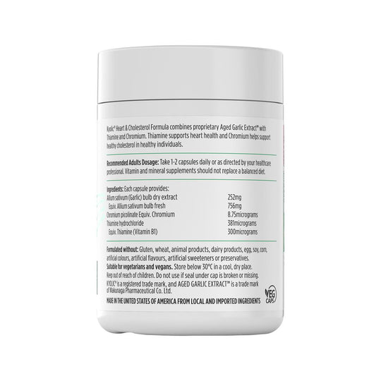 NutraLife Kyolic (Aged Garlic Extract) Heart & Cholesterol Formula 120c