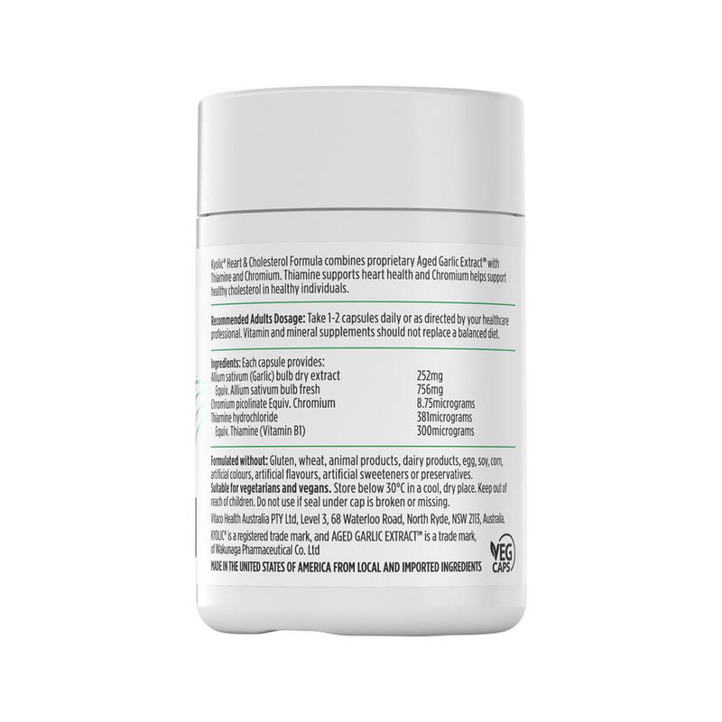 NutraLife Kyolic (Aged Garlic Extract) Heart & Cholesterol Formula 60c