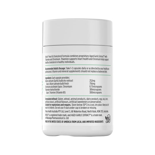 NutraLife Kyolic (Aged Garlic Extract) Heart & Cholesterol Formula 60c