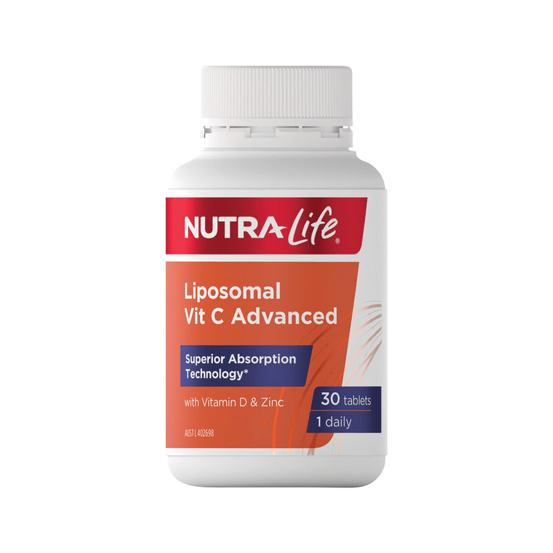NutraLife Liposomal Vit C Advanced with Vitamin D & Zinc 30t