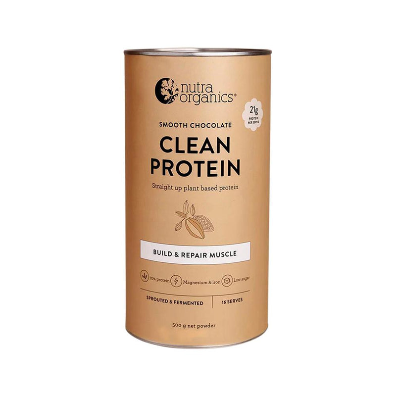 Nutra Organics Clean Protein Smooth Chocolate 500g SELL THROUGH NEW SKU 2946027