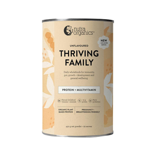 NUTRA ORGANICS THRIVING FAMILY PROTEIN UNFLAVOURED 450G