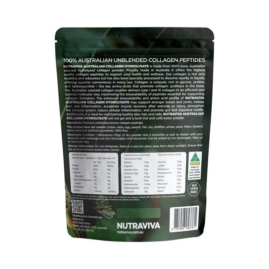 NUTRAVIVA AUSTRALIAN COLLAGEN HYDROLYSATE (BEEF) 400G