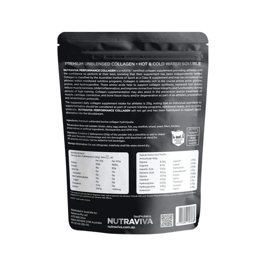 NUTRAVIVA PERFORMANCE COLLAGEN (BEEF) UNFLAVOURED 400G