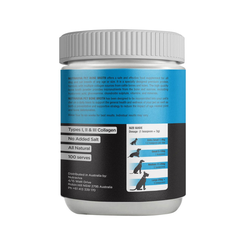 Nutraviva Pet Bone Broth (Pure Bovine Collagen Hydrosylate + Bone Broth) 300g