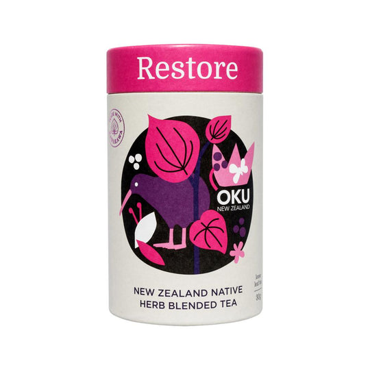 OKU NEW ZEALAND RESTORE NATIVE HERB BLENDED TEA LOOSE LEAF 30G