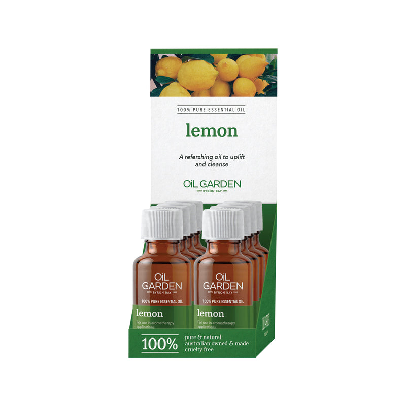 Oil Garden Essential Oil Lemon 25ml x 8 Display  CH2 REDUNDANT