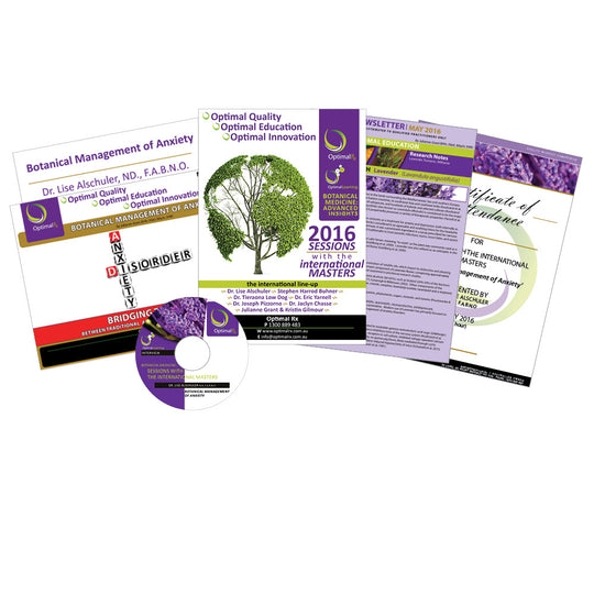 OptimalRx DVD Botanical Management of Anxiety with Dr. Lise Alschuler (May 2016)