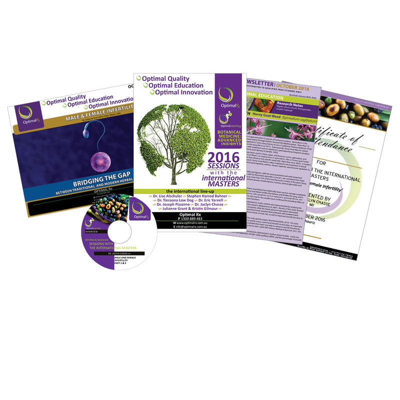 OptimalRx DVD Male & Female Infertility with Dr. Jaclyn Chasse - 2 Lecture Set (2 DVD) (Oct 2016)