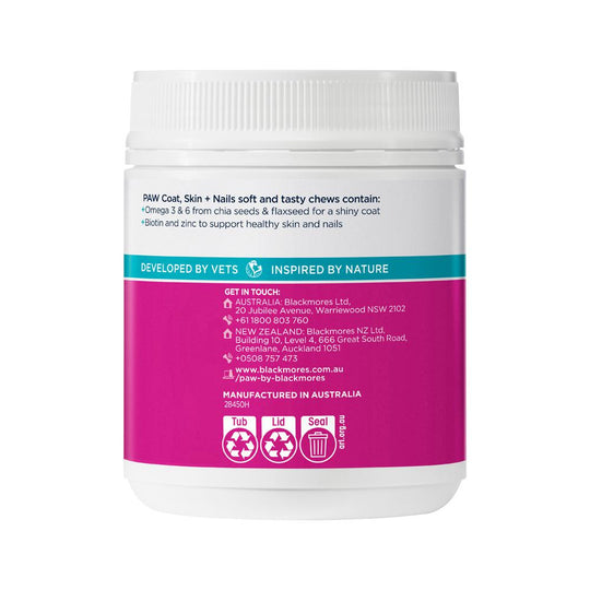 PAW By Blackmores Coat Skin + Nails (For Dogs approx 60 Chews) 300g