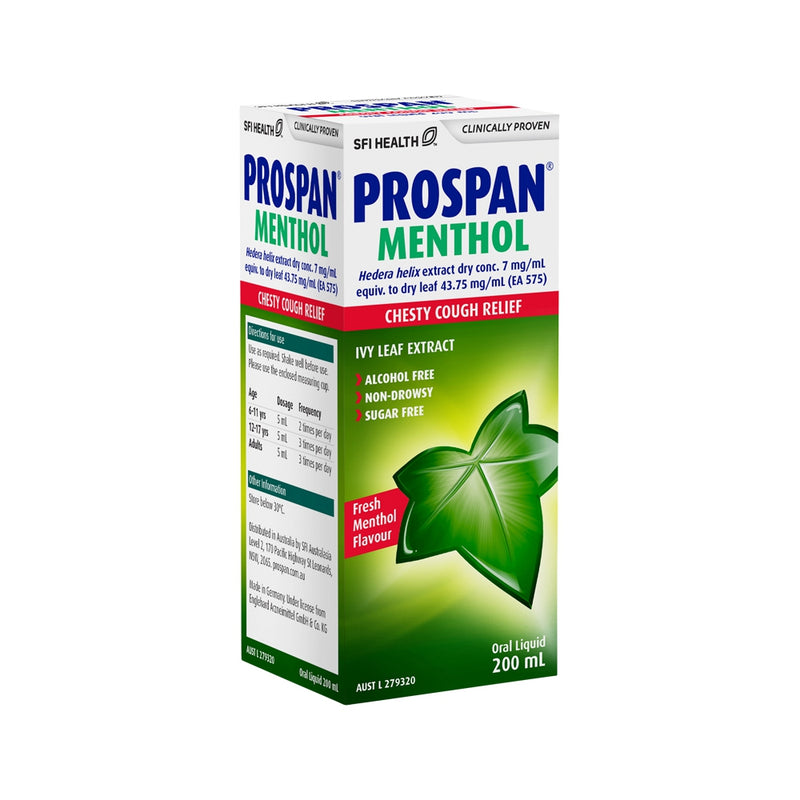 SFI Health Prospan Menthol Chesty Cough Relief Oral Liquid 200ml
