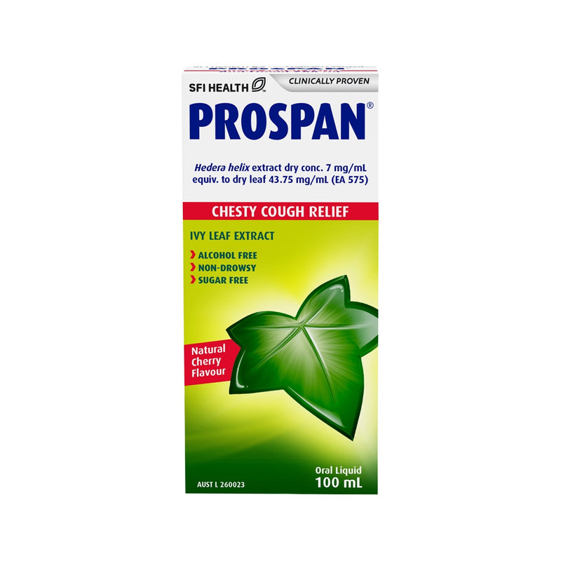 SFI Health Prospan Chesty Cough Relief Cherry Flavour Oral Liquid 100ml