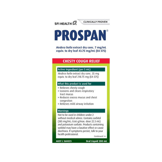 SFI Health Prospan Chesty Cough Relief Cherry Flavour Oral Liquid 200ml