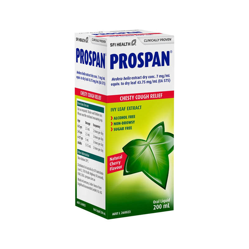 SFI Health Prospan Chesty Cough Relief Cherry Flavour Oral Liquid 200ml