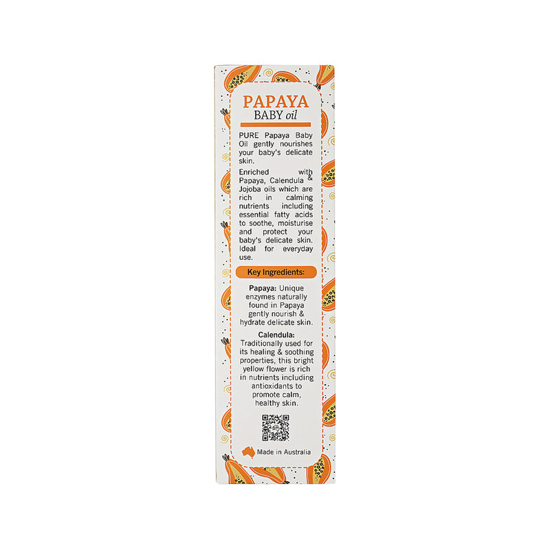 PURE Papayacare Baby Papaya Baby Oil (Calendula with Paw Paw) 125g