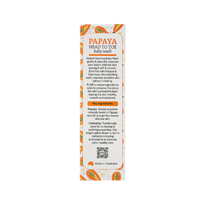 PURE Papayacare Baby Papaya Head To Toe Baby Wash (Calendula with Paw Paw) 150ml
