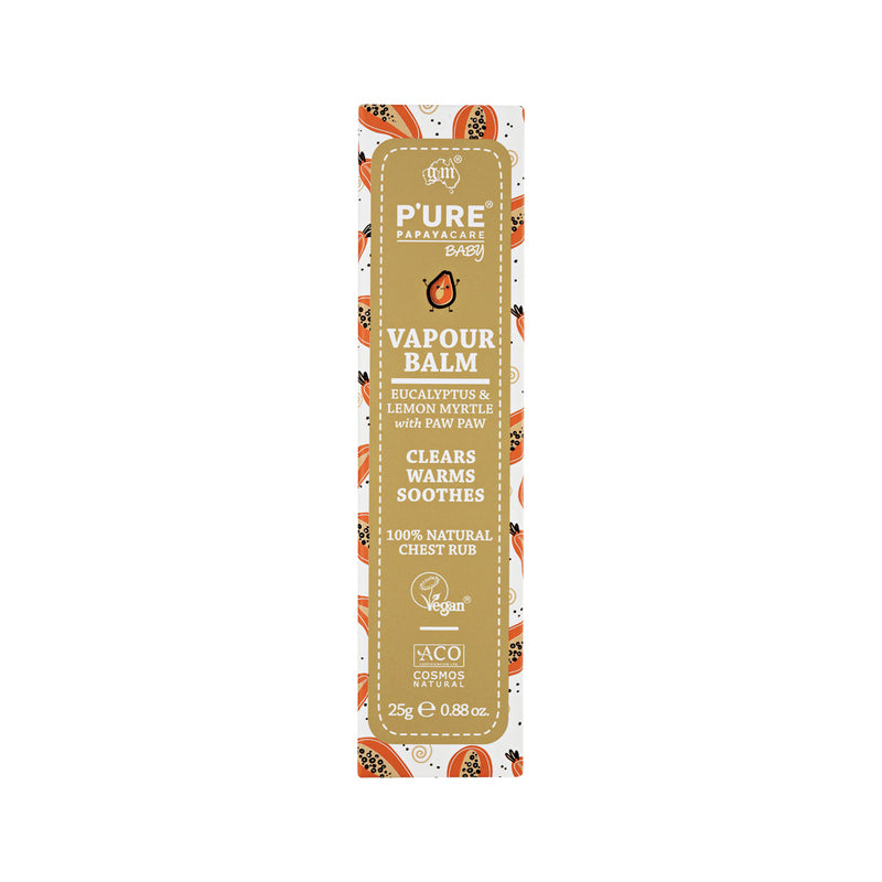 PURE Papayacare Baby Vapour Balm (Eucalyptus & Lemon Myrtle with Paw Paw) 25g