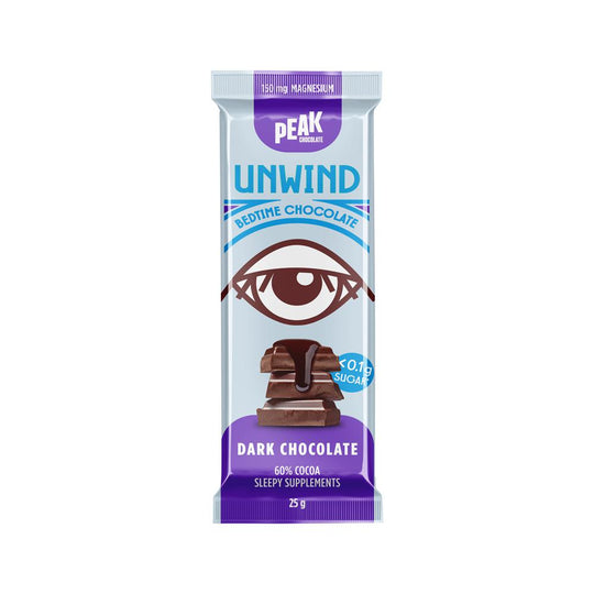 PEAK CHOCOLATE BEDTIME CHOCOLATE BAR UNWIND BEDTIME DARK 25G X 14 DISPLAY
