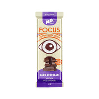PEAK CHOCOLATE CAFFEINE CHOCOLATE BAR FOCUS DARK 25G X 14 DISPLAY