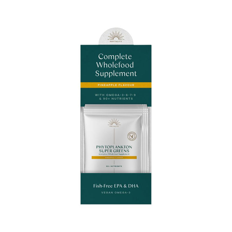 PHYTALITY PHYTOPLANKTON SUPER GREENS (COMPLETE WHOLEFOOD SUPPLEMENT) SACHETS 6G X 12 PACK