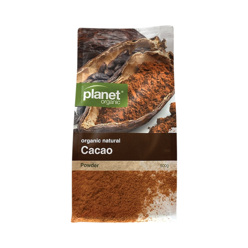 PLANET ORGANIC ORGANIC NATURAL CACAO POWDER 500G