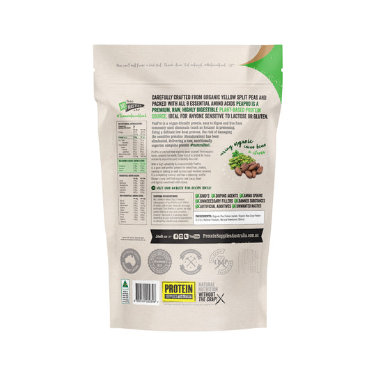 Protein Supplies Australia Organic Pea Protein Isolate Chocolate 1kg