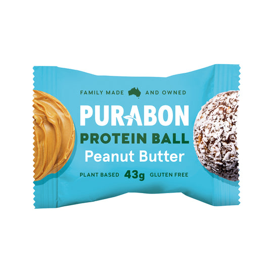 Purabon Protein Balls Peanut Butter 43g x 12 Display  SELL THROUGH