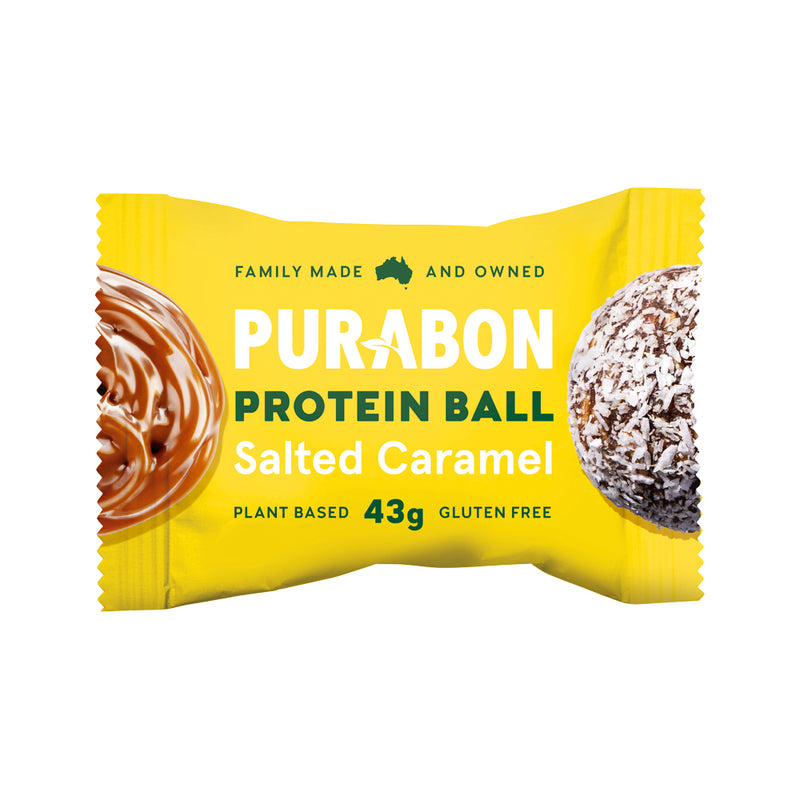 Purabon Protein Balls Salted Caramel 43g x 12 Display