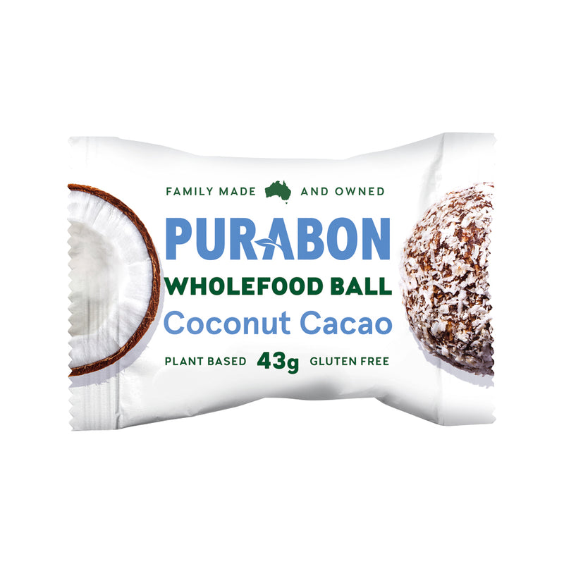 Purabon Wholefood Balls Coconut Cacao 43g x 12 Display