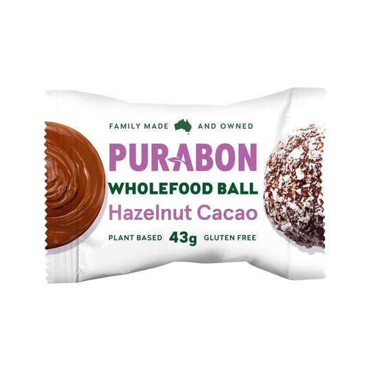 Purabon Wholefood Balls Hazelnut Cacao 43g x 12 Display