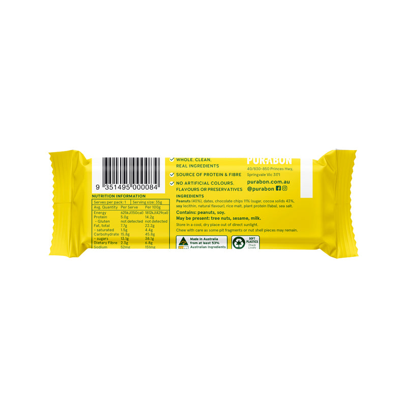 Purabon Peanut Butter Bar Caramel 35g x 30 Display