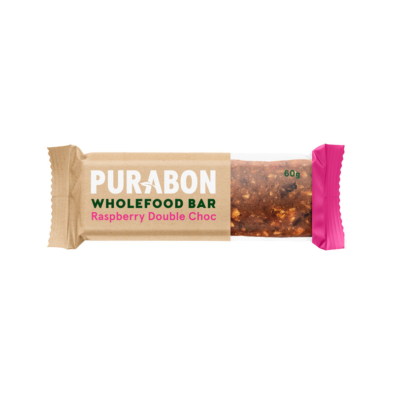 Purabon Wholefood Bar Raspberry Double Choc 60g x 15 Display