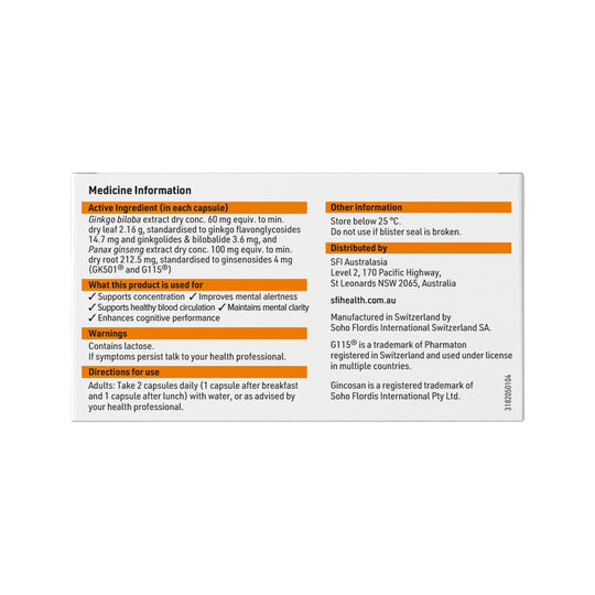 SFI Health Gincosan 60c