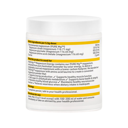 SFI Health PURE Mg+ Magnesium Energy Oral Powder 165g