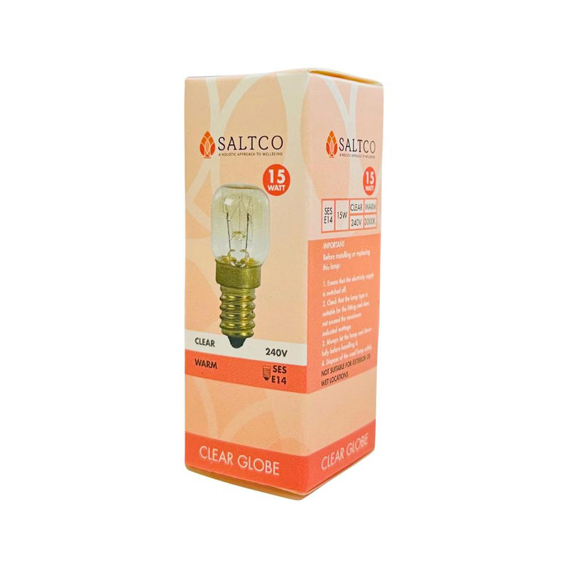 SaltCo Salt Crystal Lamp 240V 15W Light Globe