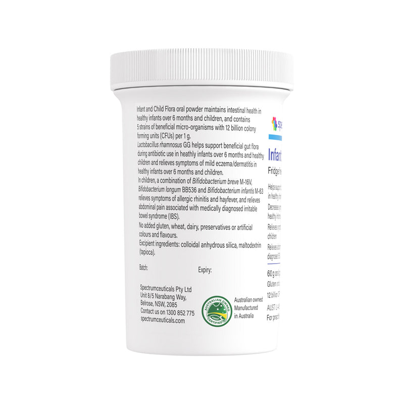 Spectrumceuticals Infant and Child Flora (Fridge Free Multi-Strain Probiotic) Oral Powder 60g