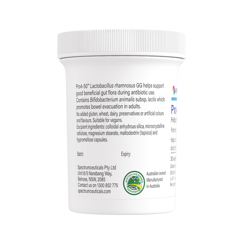 Spectrumceuticals Pro4-50 (Fridge Free Multi-Strain Probiotic) 30vc