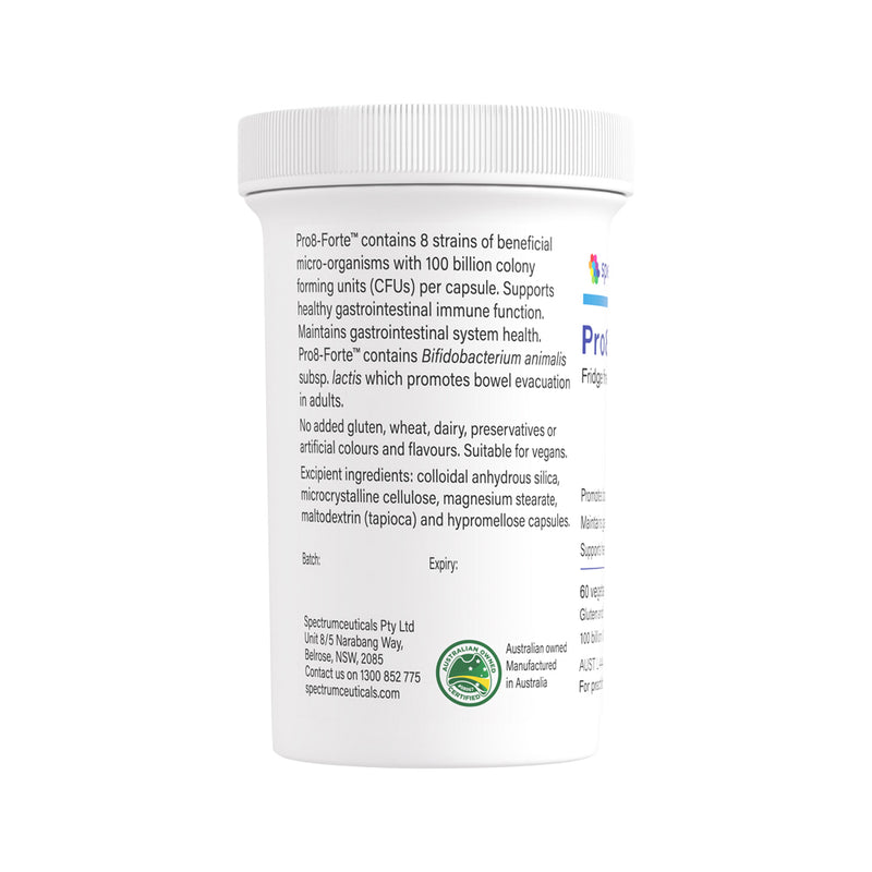 Spectrumceuticals Pro8-Forte (Fridge Free Multi-Strain Probiotic) 60vc