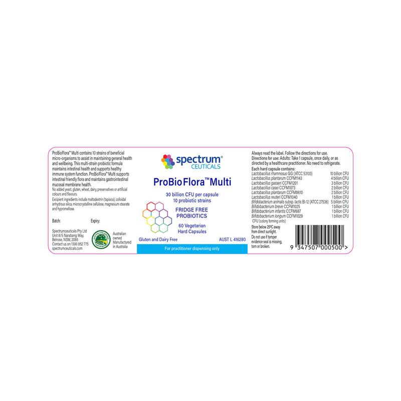 Spectrumceuticals ProBioFlora Multi (Fridge Free Probiotics) 60vc