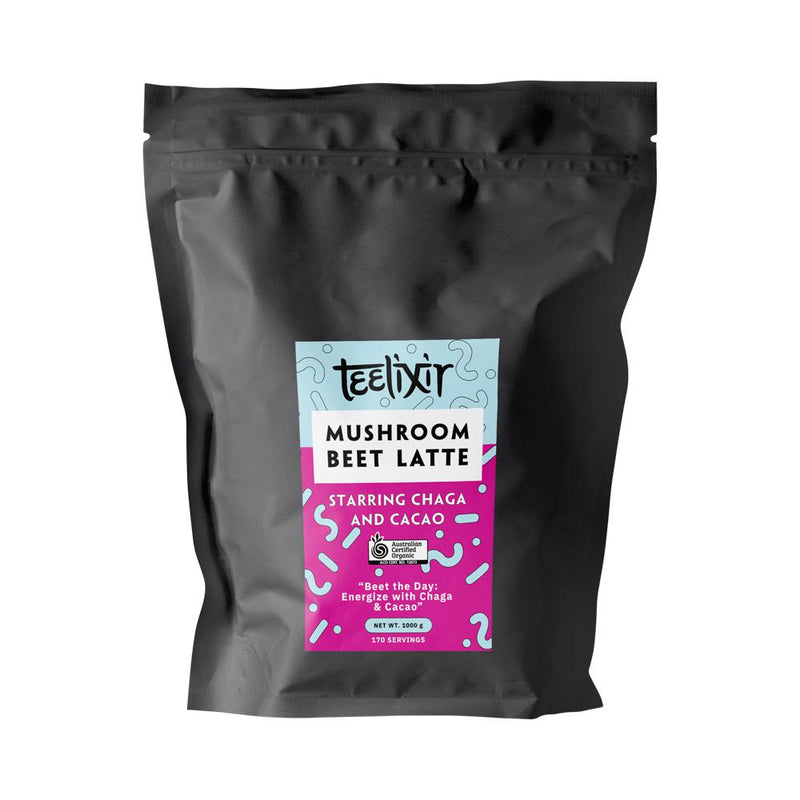 TEELIXIR ORGANIC MUSHROOM BEET LATTE (STARRING CHAGA AND CACAO) 1000G
