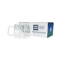 Tea Tonic (Tea for Two) Double Walled Glass Tea Cup Square Handle x 2 Pack