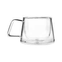 Tea Tonic (Tea for Two) Double Walled Glass Tea Cup Square Handle x 2 Pack
