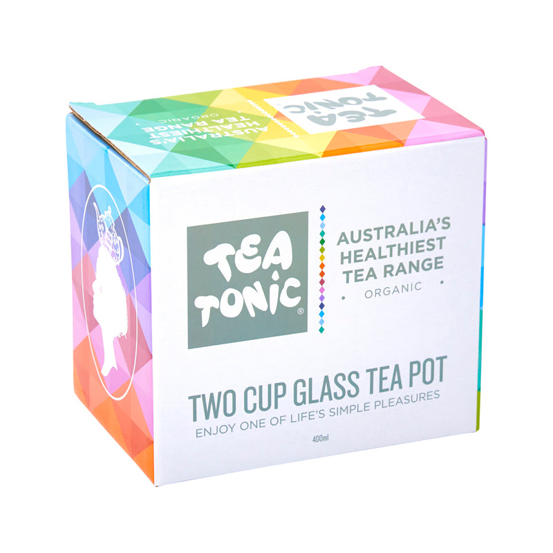 Tea Tonic Glass Tea Pot Square (2 Cup Volume) 400ml
