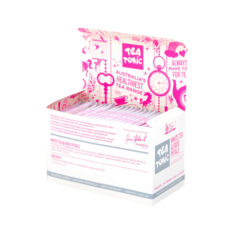 Tea Tonic Organic White Tea & Rose Petals Tea x 20 Tea Bags