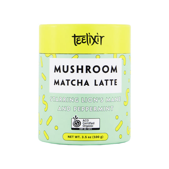 Teelixir Organic Mushroom Matcha Latte (Starring Lions Mane and Peppermint) 100g